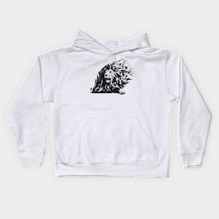 Abstract Stencil Lion Kids Hoodie